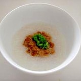 離乳食中期　納豆とオクラのネバトロ粥